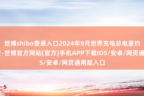 世博shibo登录入口2024年9月世界充电总电量约50.4亿度-世博官方网站(官方)手机APP下载IOS/安卓/网页通用版入口