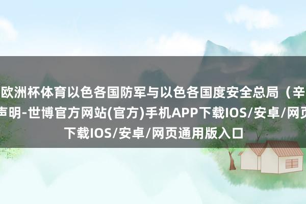 欧洲杯体育以色各国防军与以色各国度安全总局（辛贝特）发表声明-世博官方网站(官方)手机APP下载IOS/安卓/网页通用版入口