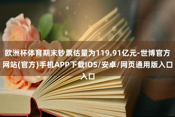 欧洲杯体育期末钞票估量为119.91亿元-世博官方网站(官方)手机APP下载IOS/安卓/网页通用版入口