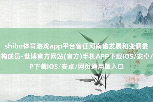 shibo体育游戏app平台曾任河南省发展和变调委员会副主任、党构成员-世博官方网站(官方)手机APP下载IOS/安卓/网页通用版入口