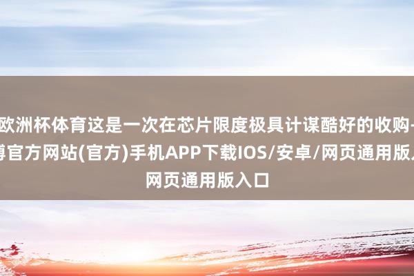 欧洲杯体育这是一次在芯片限度极具计谋酷好的收购-世博官方网站(官方)手机APP下载IOS/安卓/网页通用版入口