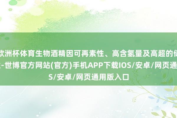 欧洲杯体育生物酒精因可再素性、高含氢量及高超的储运安全性-世博官方网站(官方)手机APP下载IOS/安卓/网页通用版入口